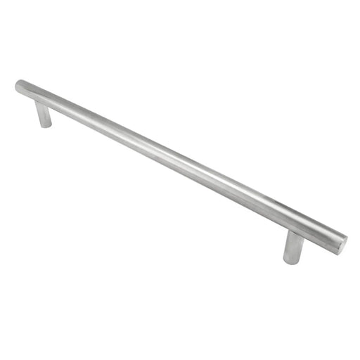 22Mm Dia. Straight T Bar Pull Handle - 450Mm C/C (600Mm O/A) - Bolt Through Fixing - Satin Stainless Steel