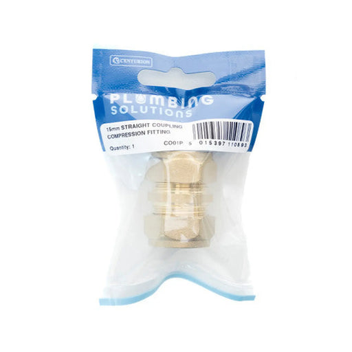 15mm Compression Straight Coupling - Pack of 5