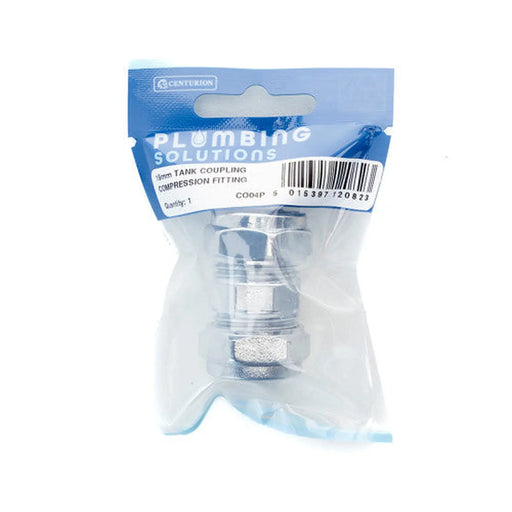 15mm Chrome Compression Straight Coupling - Pack of 5