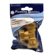 22mm Compression Equal Tee - Pack of 5