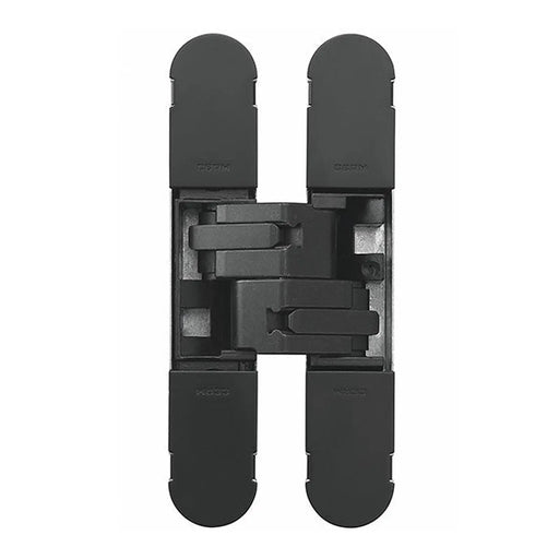 1130 Stars 3D Concealed Hinge 134 X 24Mm Matt Black Varnished - Screws Not Supplied - Matt Black Varnished 134 x 24 mm