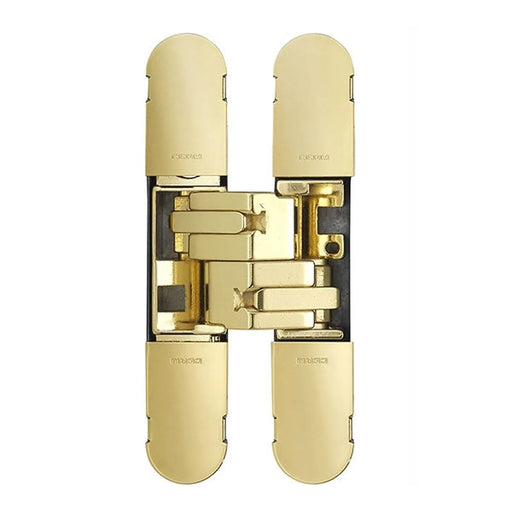 1131 Stars 3D Concealed Hinge 160 X 32Mm Brass Plated - Screws Not Supplied - Brass Plated 160 x 32 mm