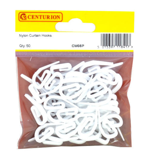 Nylon Curtain Hooks (Pack of 50) - Pack of 5
