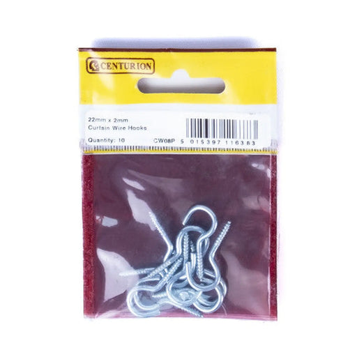 22mm x 2mm Curtain Wire Hooks (Pack of 10) - Pack of 5