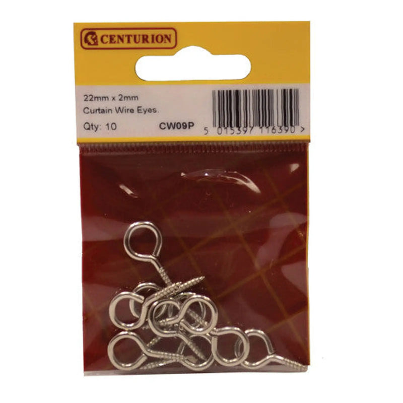 22mm x 2mm Curtain Wire Eyes (Pack of 10) - Pack of 5