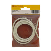 4 ft Coil Curtain Wire with Hooks & Eyes - Pack of 5