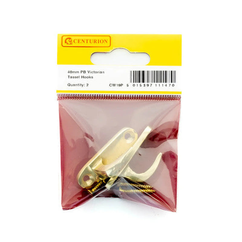 40mm PB Victorian Tassel Hook (Pack of 2) - Pack of 5