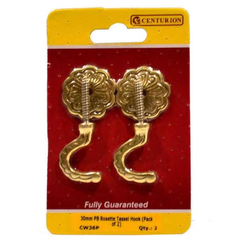 30mm PB Rosette Tassel Hook (Pack of 2) - Pack of 5
