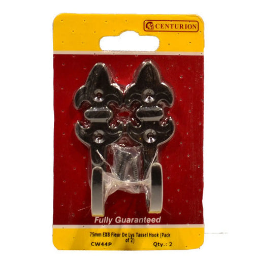 75mm EXB Fleur De Lys Tassel Hook (Pack of 2) - Pack of 5
