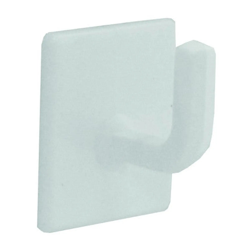 White Plastic Curtain Wire End Hooks - Pack of 50