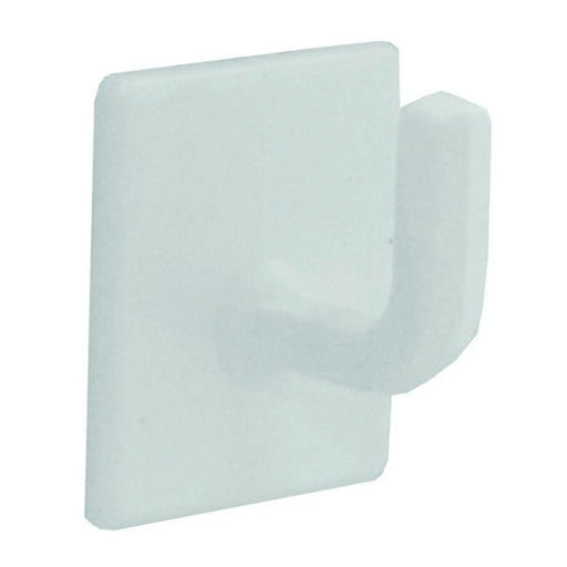 White Plastic Curtain Wire End Hooks - Pack of 50