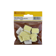 White Plastic Curtain Wire End Hooks (Pack of 10) - Pack of 5