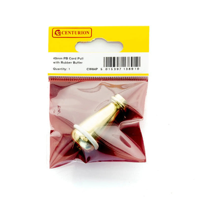 43mm PB Cord Pull With Rubber Buffer - Pack of 5