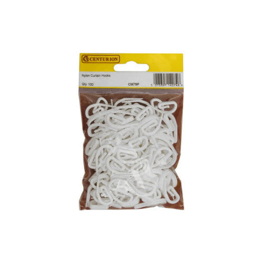 Nylon Curtain Hooks (Pack of 100) - Pack of 5