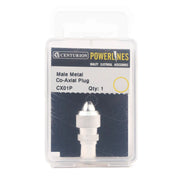 Male Metal Co-Axial Plug (Packed) - Pack of 5