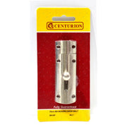 Modern Door Bolt, Brushed Nickel, 75mm - Pack of 5