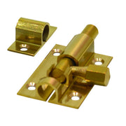 Straight Barrel Bolts, Polished Brass, 25mm x 38mm - Pack of 10