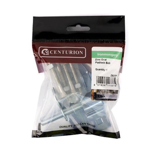 Oval Padlock Bolt, Zinc Plated - Pack of 3