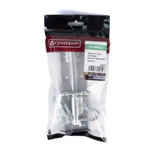 150mm (6") ZP Brenton Padlock Bolt 2A Pattern - Pack of 5