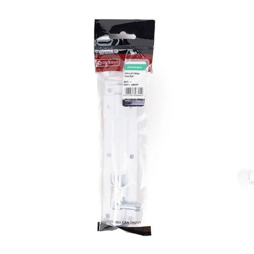 150mm (6") White Tower Bolt - Pack of 5