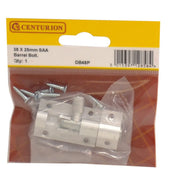 Straight Barrel Bolts, Aluminium, 25mm x 38mm - Pack of 5