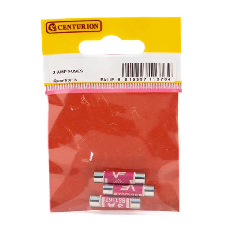 3 Amp Fuses (Pack of 3) - Pack of 5