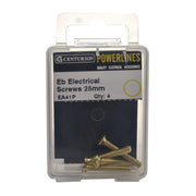 M3.5 x 25mm EB Electrical Switch And Socket Screws - Pack of 5