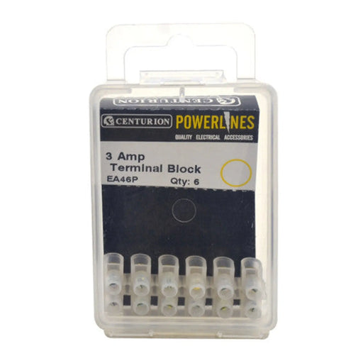 3 Amp Terminal Block - 6 Way-EA46P - Pack of 5