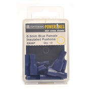 6.3mm Blue Female Insulated Push-Ons, Pack of 10 - Pack of 5