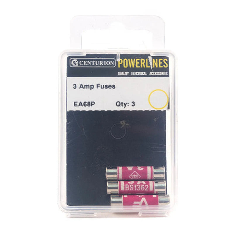 3 Amp Fuse (Pack of 3) -EA68P - Pack of 5