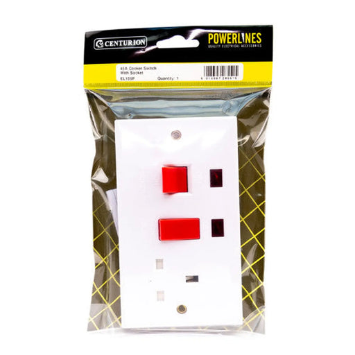 45 Amp Cooker Switch with Socket - Pack of 3
