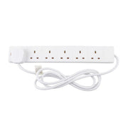 6 Gang Extension Lead, 2m - Pack of 3