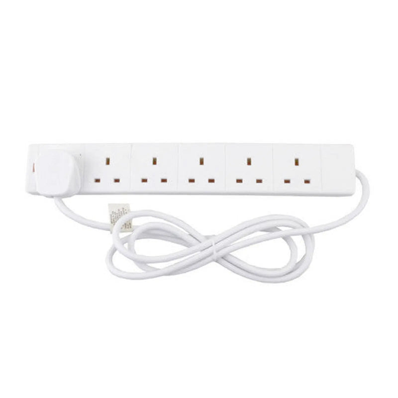 6 Gang Extension Lead, 2m - Pack of 3