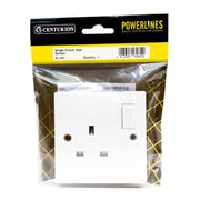 13 Amp 1 Gang Switched Wall Socket - Pack of 5