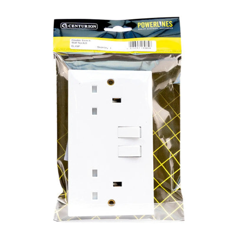 13 Amp 2 Gang Switched Wall Socket - Pack of 5