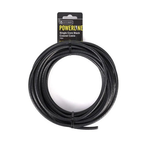 Single Core Black Coaxial Cable, 10m - Min Order 2