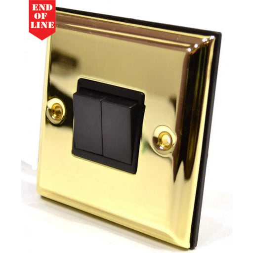 Victorian Brass Double Switch - Pack of 5