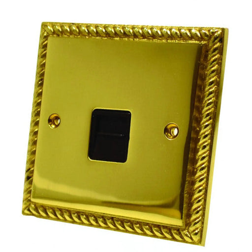 Georgian Brass Master Phone Socket - Pack of 5
