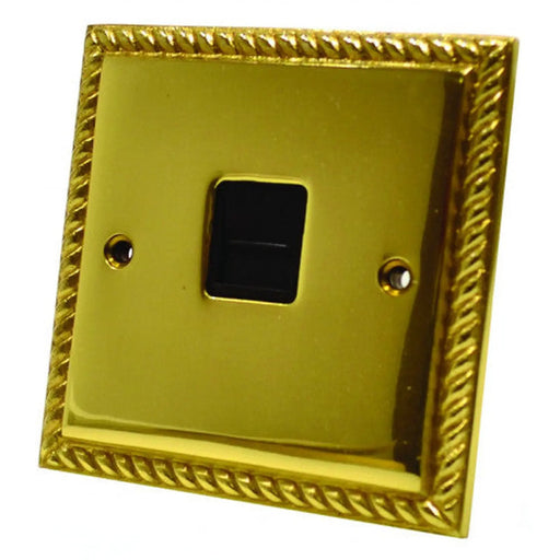 Georgian Brass Secondary Phone Socket - Pack of 5