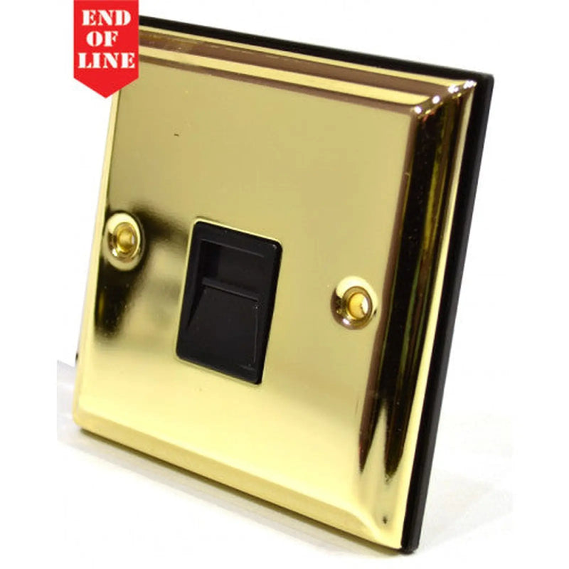 Victorian Brass Secondary Telephone Socket - Pack of 5