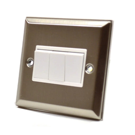 Stainless Steel Triple Switch - Min Order 4