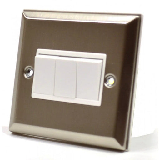 Stainless Steel Triple Switch - Min Order 4