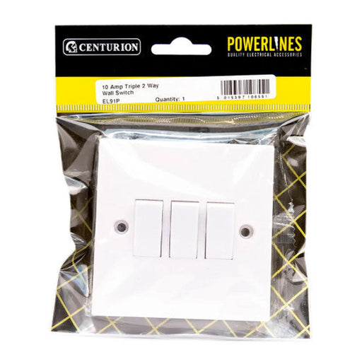 10 Amp Triple 2 Way Wall Switch - Pack of 3
