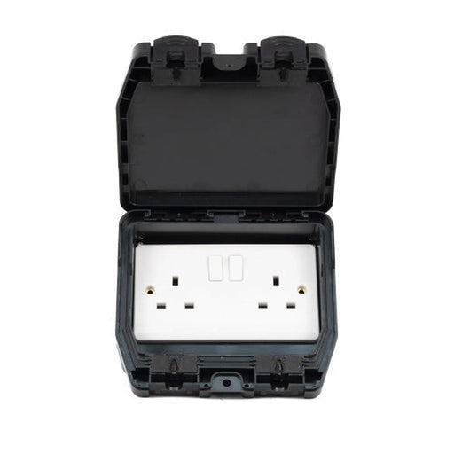 Outdoor IP66 Switched Socket - 2 Gang
