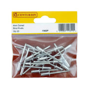 Domed Blind Rivets, 4mm x 10.3mm - Pack of 5