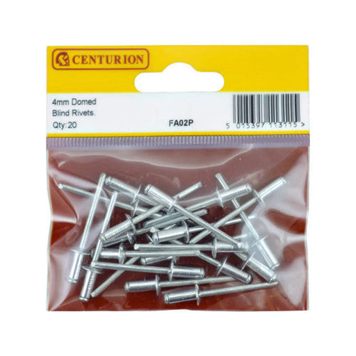 Domed Blind Rivets, 4mm x 10.3mm - Pack of 5