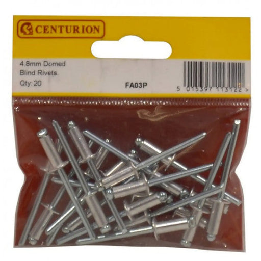 Domed Blind Rivets, 4.8mm x 12.6mm - Pack of 5
