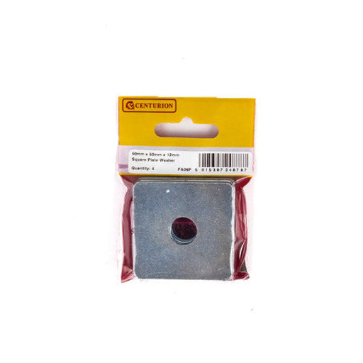 50mm x 50mm x 12mm  ZP Square Plate Repair Washers (Pack of 4) - Pack of 5