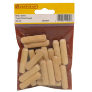 M10 x 40mm Fluted Wooden Dowel (Pack of 20) - Pack of 5