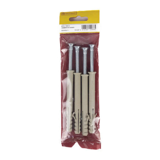 M10 x 100mm Hammer In Frame Fixings (Pack of 4) - Pack of 5